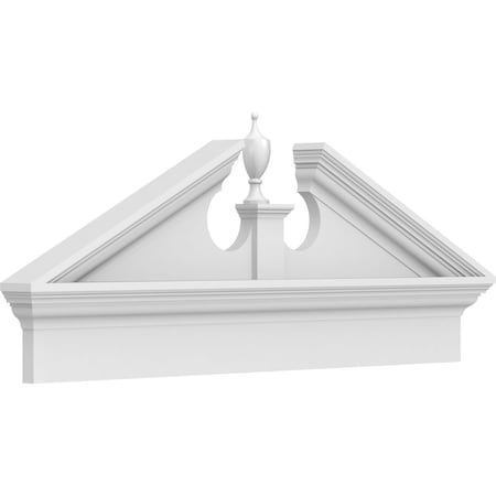 Ekena Millwork Acorn Architectural Grade PVC Combination Pediment, 40"W x 16-7/8"H x 2-3/4"P (Pitch 6/12) PEDPC040X170ACR00